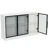 Merax Glasvitrine mit LED Beleuchtung, Kommode mit 3 Glas Produktbild-Vorschau 8