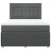 Eleganten-Stil Boxspringbett mit Matratze Dunkelgrau Produktbild-Vorschau 7