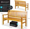 KESSER® Gartenbank Holz Holzbank wetterfest | Für 3 bis 4 Produktbild-Vorschau 7