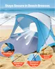 SucceBuy Strandmuschel Sonnenschutz für bis zu 6 Personen, Produktbild-Vorschau 4