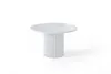 LOMELO Design Couchtisch rund Weiß Ø67 – Rillenfuß, 42 cm Produktbild-Vorschau 1