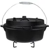 Dutch Oven Set Gusseisen Deckelheber Feuertopf Schmortopf Produktbild-Vorschau 3