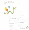 10 Einladungskarten mit Mattfolie Schlange Luftballon für Produktbild-Vorschau 1