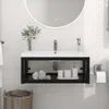 vidaXL Kúpeľňový nástenný stojan na umývadlo Black 79x38x31 Náhľad obrázku produktu 2