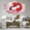 Bild auf Leinwand - Leinwandbild - 5 Teile - Flamingo Vogel Produktbild-Vorschau 6