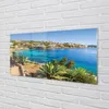 Glasbilder 140x70 Wandkunst Spanien Küste Meer Stadt Produktbild-Vorschau 2