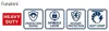 Marketing image showing features of a Bosch GWS 22-230 JH Winkelschleifer. Produktbild-Vorschau