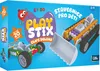 The image shows the packaging of a toy building set, featuring illustrations of the toys that can be built. Produktbild-Vorschau