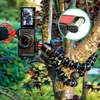 A camera setup attached to a tree branch in a natural outdoor setting. Produktbild-Vorschau