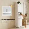 HOKEEPER Badezimmerschrank Weiß Schmal – Beistellschrank Produktbild-Vorschau 7