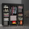 Intirilife Faltschrank 150x175x45 cm in RABEN SCHWARZ - mit Produktbild-Vorschau 7