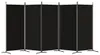 vidaXL 5-tlg. Paravent Schwarz 433x180 cm Stoff Produktbild-Vorschau 4