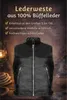 PAULGOS gilet in pelle biker cowl club waistcoat chopper Anteprima dell’immagine prodotto 9