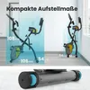 Hop-Sport 3-in-1 Heimtrainer Fahrrad klappbar HS-3010x Grix Produktbild-Vorschau 6