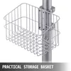 A close-up view of a silver wire storage basket attached to a silver pole. Náhľad obrázku produktu