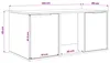 vidaXL Kočičí toaleta, bílá, 100 x 49 x 45 cm, materiál: Náhled obrázku produktu 8