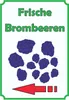 Frische Brombeeren Schild Hochkant mit Pfeil links A4 Produktbild-Vorschau 1