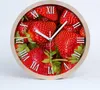 Holzuhr 25fi cm wanduhr - weiße Spitzen - Erdbeeren Produktbild-Vorschau 1
