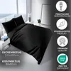 Bettwäsche 135x200 cm Baumwolle Satin Damast Set Gestreift Produktbild-Vorschau 3