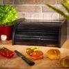 FALKENBERGER Brotkasten aus Holz Schwarz ca. 39x29x18cm Produktbild-Vorschau 4