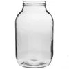 A clear glass jar with a wide mouth and a thick base, presented on a white background. Podgląd zdjęcia produktu