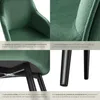 Chaise MARILYN Effet Velours Style Scandinave - vert Voir les images du produit 5