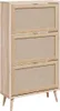 Finori Schuhschrank Bali 49A Sonoma-Eiche und Raffia-Druck Produktbild-Vorschau 1