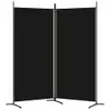 A black two-panel room divider or screen. Náhled obrázku produktu