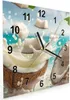 Wanduhr aus Glas mit Motiv Kokosnuss Splash- 30 x 30 cm - Produktbild-Vorschau 2