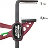 A close-up of a red and black clamp with measurement indicators. Podgląd zdjęcia produktu