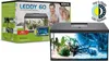 The image shows the packaging of an aquarium set, with a separate image of the aquarium itself. Náhľad obrázku produktu