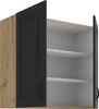 Hängeschrank 80 cm Stilo Grau + Eiche Artisan Küchenzeile Produktbild-Vorschau 2