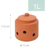 Relaxdays Wurmkomposter zum Eingraben, 1 L, Wurmturm für Produktbild-Vorschau 4
