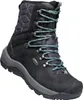 A single black winter boot with teal laces is shown against a white background. Produktbild-Vorschau