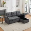 Merax dreisitzer Schlafsofa mit Getränkehaltern, Klappsofa Produktbild-Vorschau 1