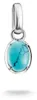 Pendentif charm en argent avec pierre de naissance du mois Voir les images du produit 2
