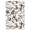 MuchoWow® Mauspad Mousepad Kaffee - Croissant - Muster Produktbild-Vorschau 1