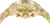 A close-up, side view of a gold Philipp Plein chronograph watch against a white background. Podgląd zdjęcia produktu
