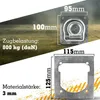 Safetytex Zurrmulde mit Gegenplatte 800kg Zurröse Anhänger Produktbild-Vorschau 3