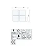 Technical drawing and icons showing product specifications. Produktbild-Vorschau