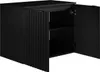 Waschtischunterschrank geriffelt - Schwarz - Breite 80 cm - Produktbild-Vorschau 3
