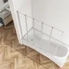 Duschabtrennung 120x140cm Badewannenaufsatz Faltwand Produktbild-Vorschau 4