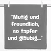 Huuraa Kissenbezug Mutig freundlich tapfer und gläubig Produktbild-Vorschau 1