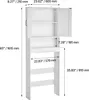 A diagram showing the dimensions of a white bathroom cabinet. Náhled obrázku produktu