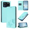 Lederhülle für Xiaomi Poco M4 Pro 4G, Schmetterling Prägung Produktbild-Vorschau 2