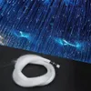 A coil of white fiber optic cable is shown in the foreground, with a background of blue fiber optic lights. Produktbild-Vorschau