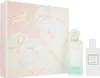 A gift set containing a perfume bottle and a lotion bottle, presented with a decorative box. Voir les images du produit