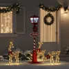 vidaXL Vianočná pouličná lampa s lampášom červená Náhľad obrázku produktu 3
