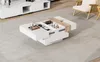 MODFU Table basse blanche brillante, table de salon, table Voir les images du produit 5