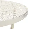vidaXL Bistrotisch Vintage-Stil Rund Metall 40 x 70 cm Weiß Produktbild-Vorschau 2